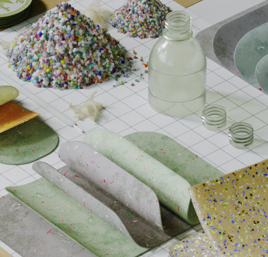 Recyclable plastic components