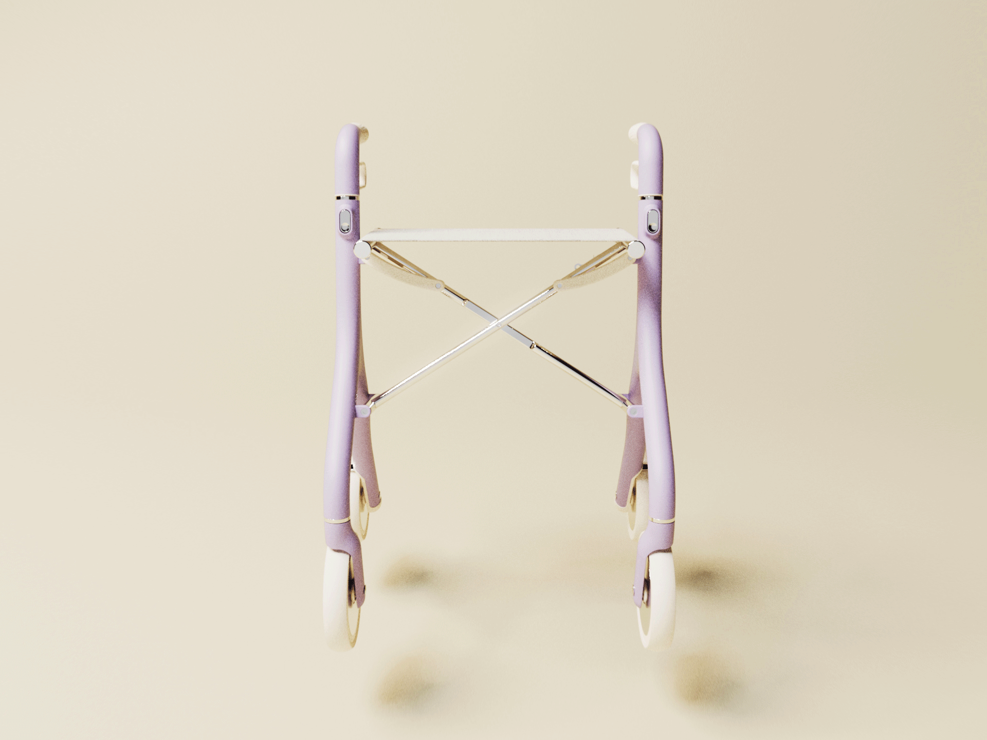 Foldable premium walker rollator for easy transport and storage