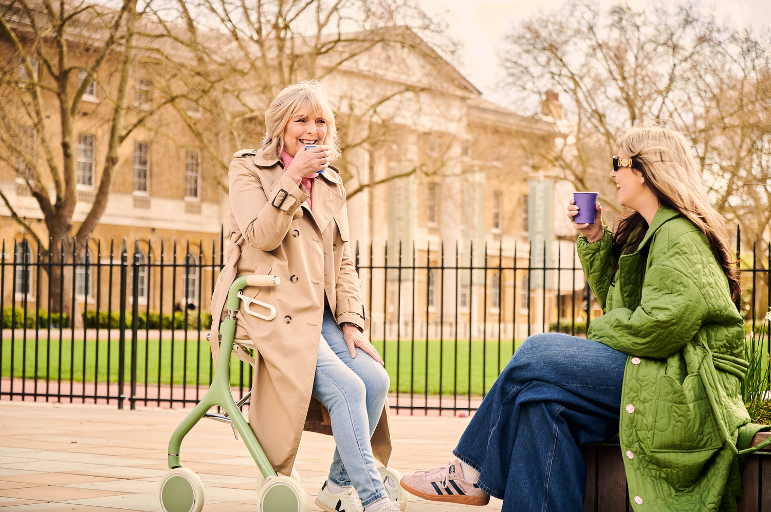 Modern, elegant rollator with premium features