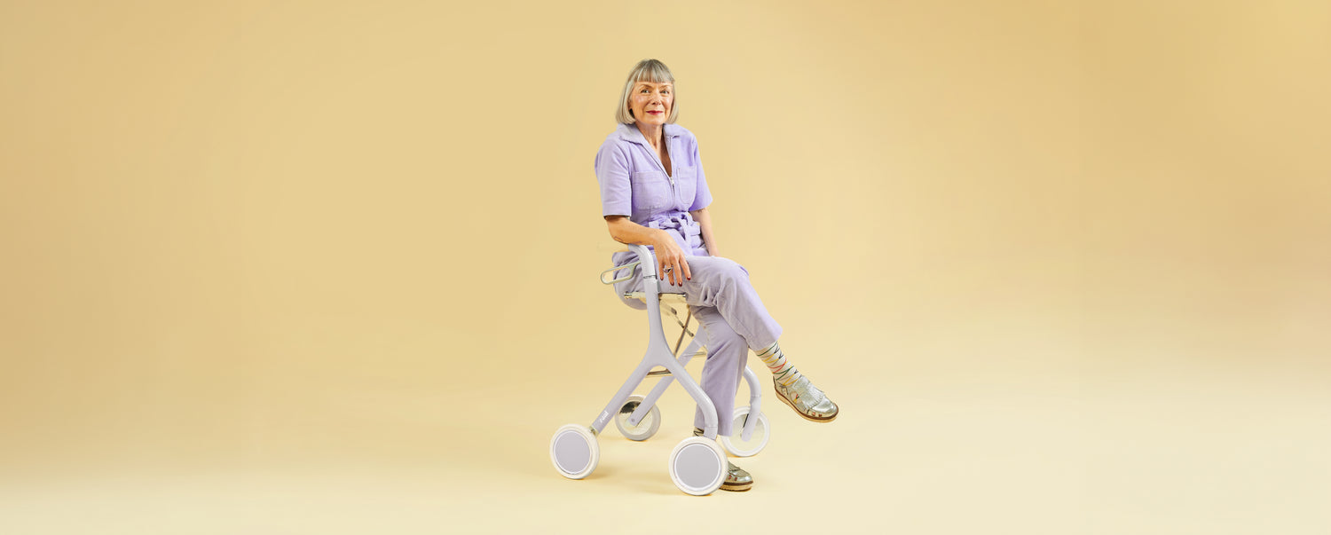 Sustainable, premium walker rollator for elegant mobility